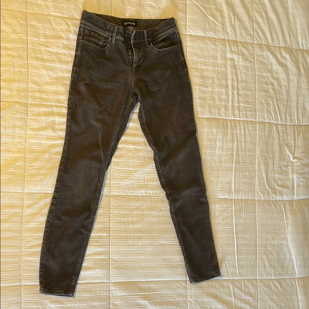 Express Corduroy Women's Gray Jeans